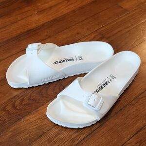 Birkenstock Madrid White Slide Sandals